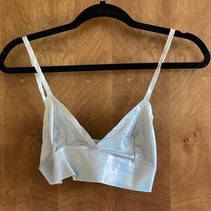 Iridescent triangle bralette